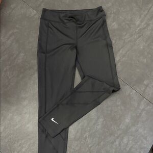 Nike Black Full Length Athletic Leggings - Girls Sz L